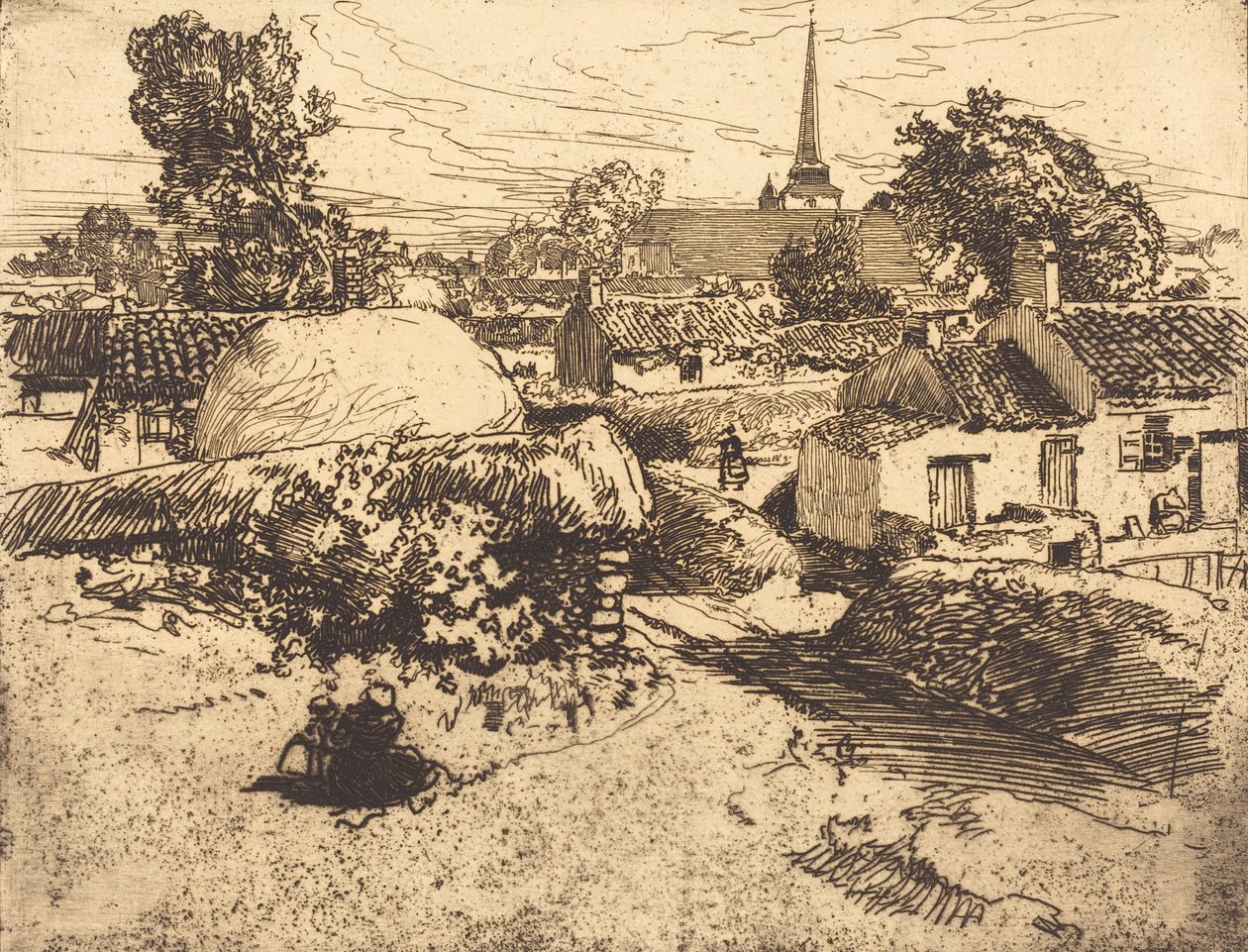 Veduta di St.-Jean-de-Mont, Vendee, 1892 da Auguste Lepere