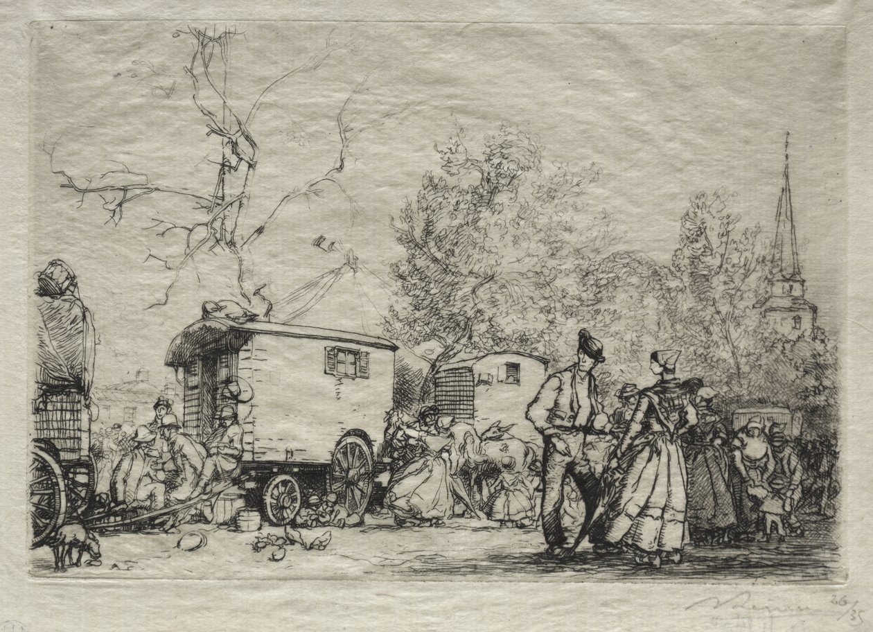 Alla Fiera di Saint-Jean-de-Monts da Auguste Louis Lepère