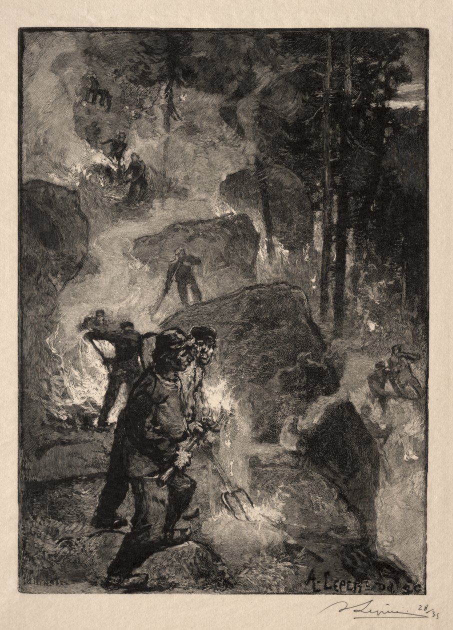 Bruciatori di felci da Auguste Louis Lepère