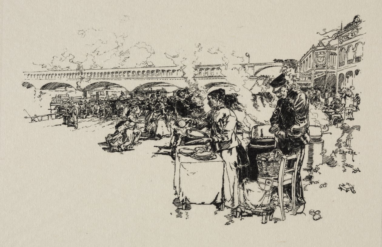 Imbarcadero dei battelli di linea da Auguste Louis Lepère