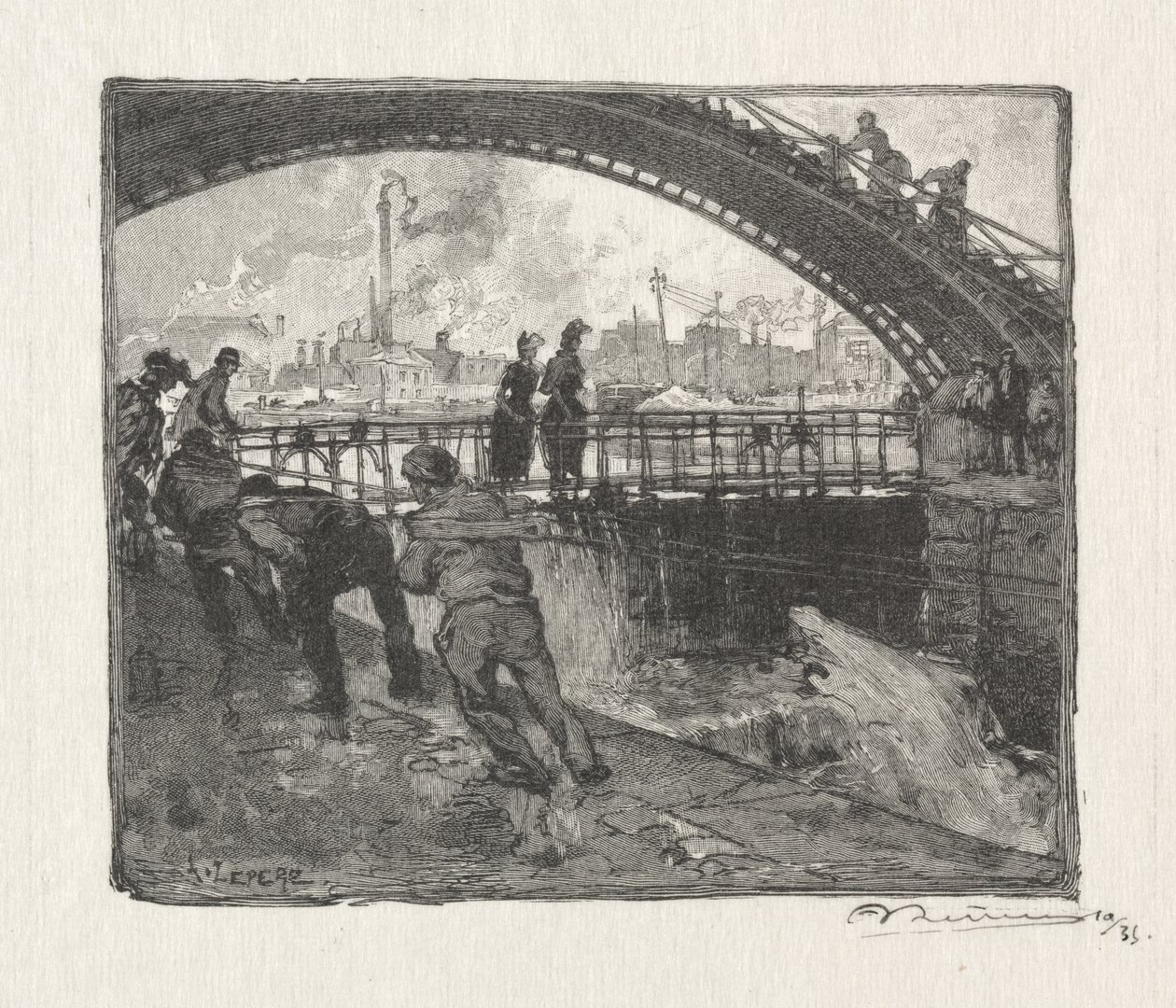 La Chiusa del Canale St. Martin da Auguste Louis Lepère