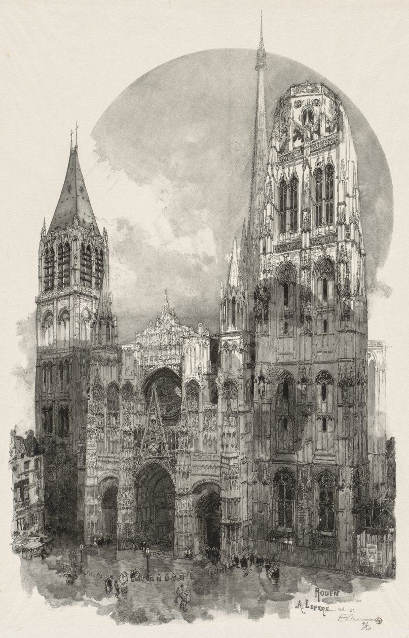 Rouen Illustré: La Cattedrale di Rouen da Auguste Louis Lepère