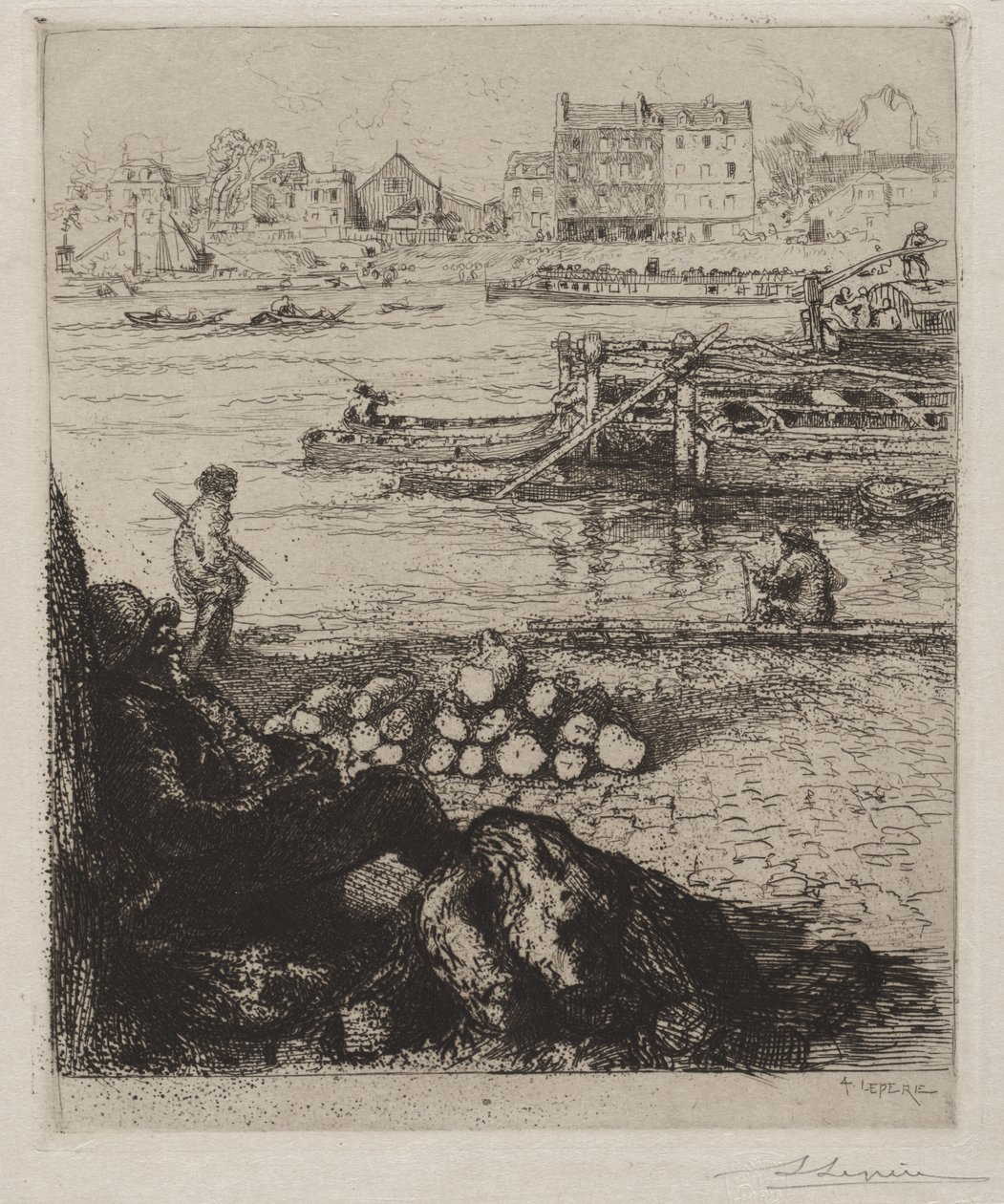 Il facchino: Quai de la Gare da Auguste Louis Lepère