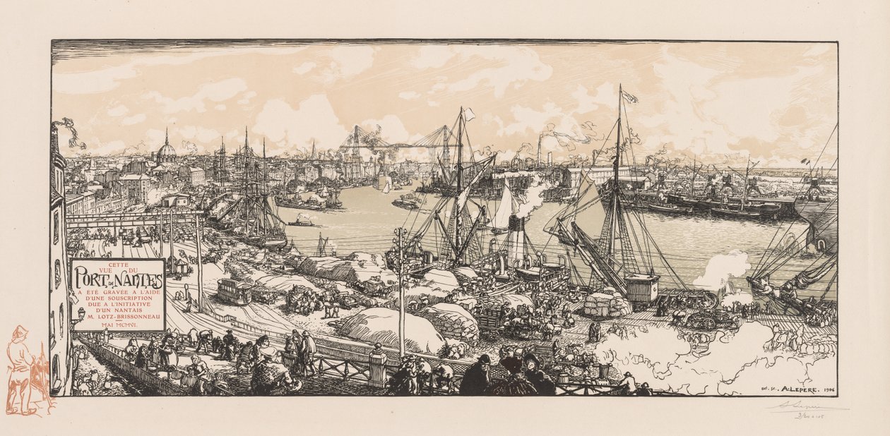 Il porto di Nantes da Auguste Louis Lepère