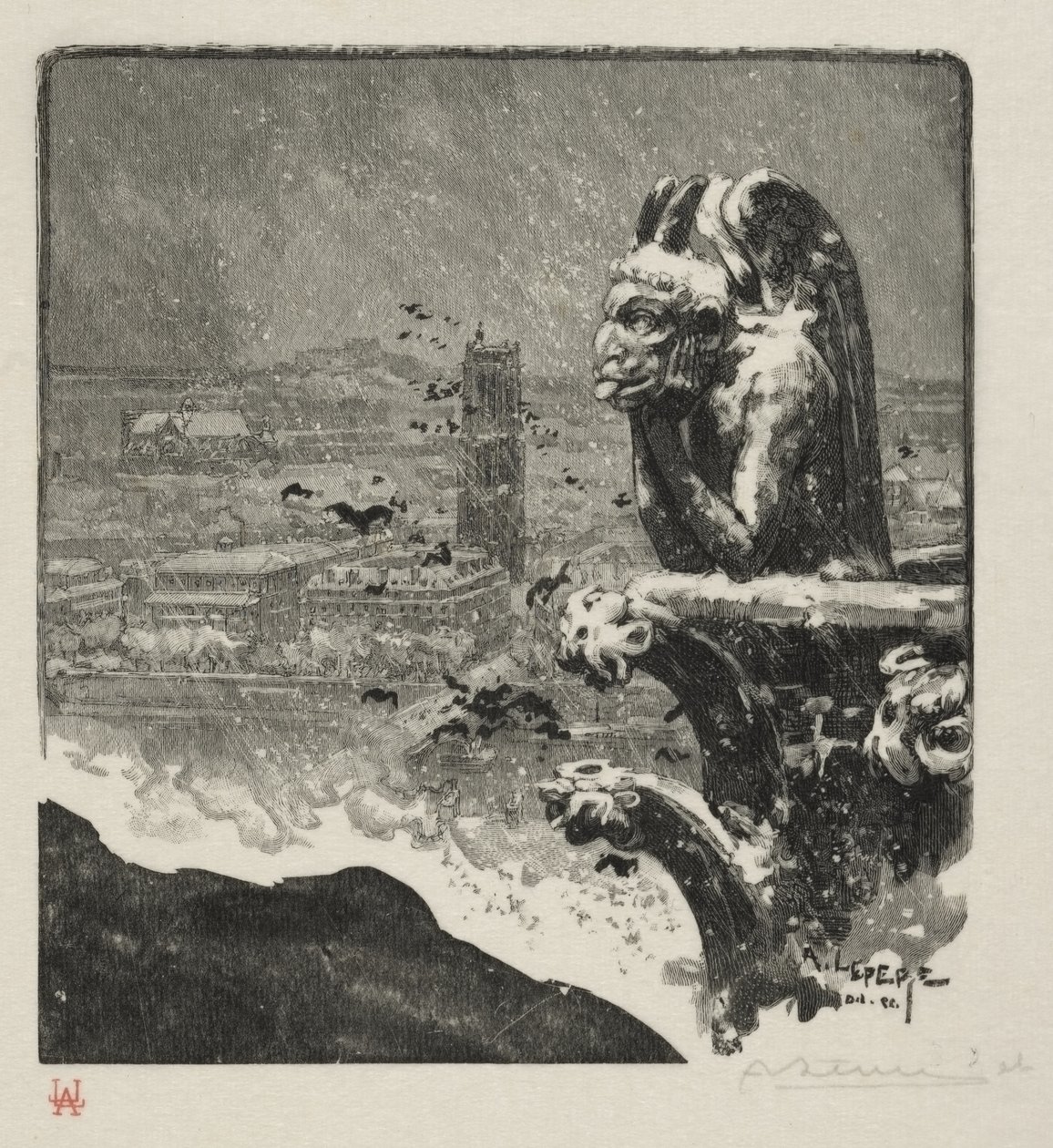 Le Stryge di Notre Dame da Auguste Louis Lepère
