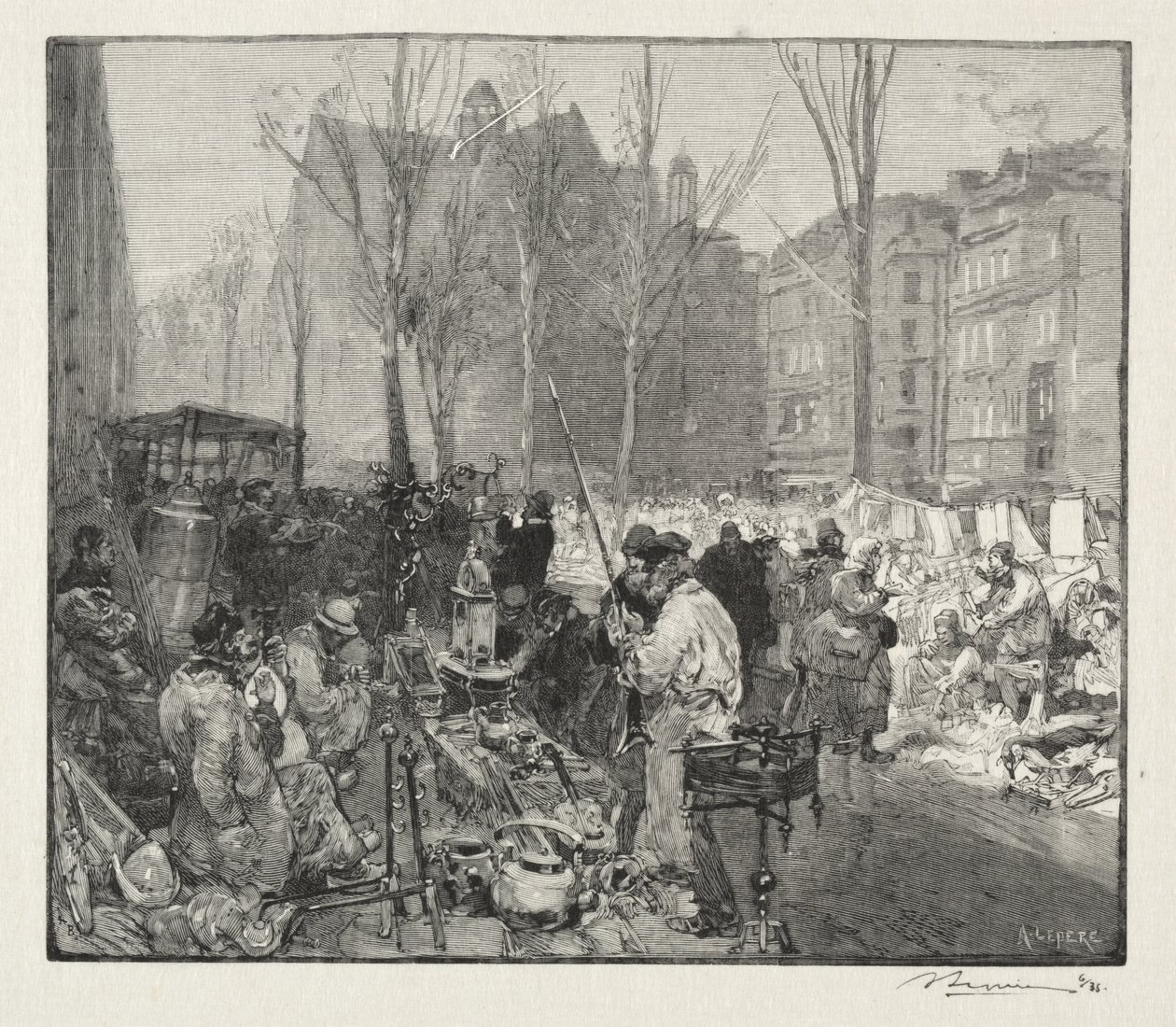 Mercato della ferraglia da Auguste Louis Lepère
