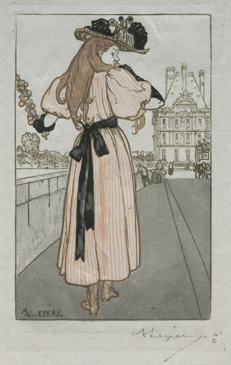 Almanacco di Parigi, 1897: Primavera da Auguste Louis Lepère