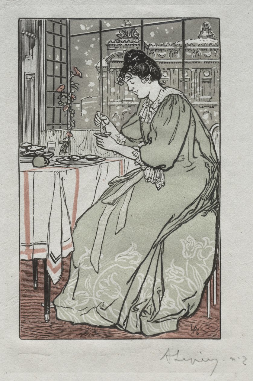 Almanacco di Parigi, 1897: Inverno da Auguste Louis Lepère