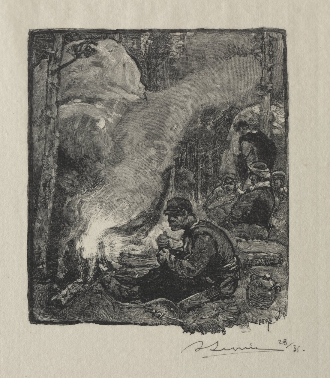 Pasto dei boscaioli da Auguste Louis Lepère