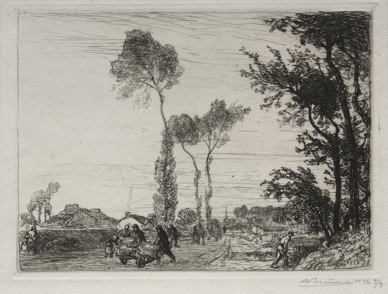 Ritorno dal mercato di St. Jean-de-Mont da Auguste Louis Lepère
