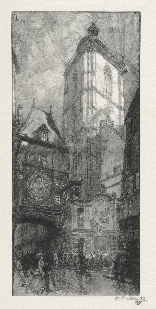 Rouen Illustré: La Gros Horloge da Auguste Louis Lepère