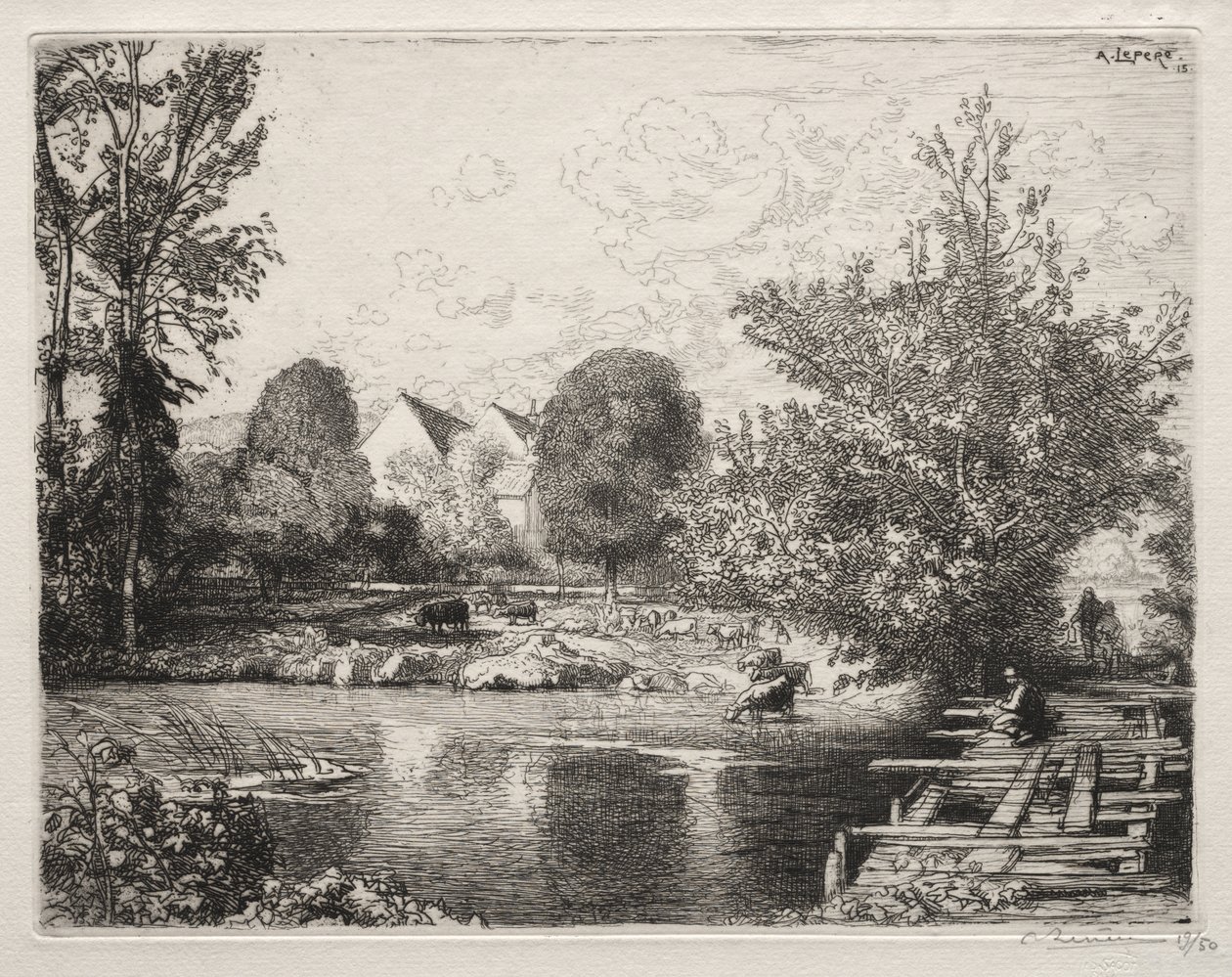 Il vecchio ponticello da Auguste Louis Lepère