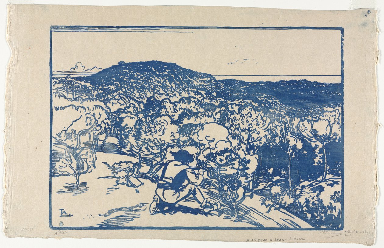 Il bracconiere, dune di Saint Jean de Mont da Auguste Louis Lepère