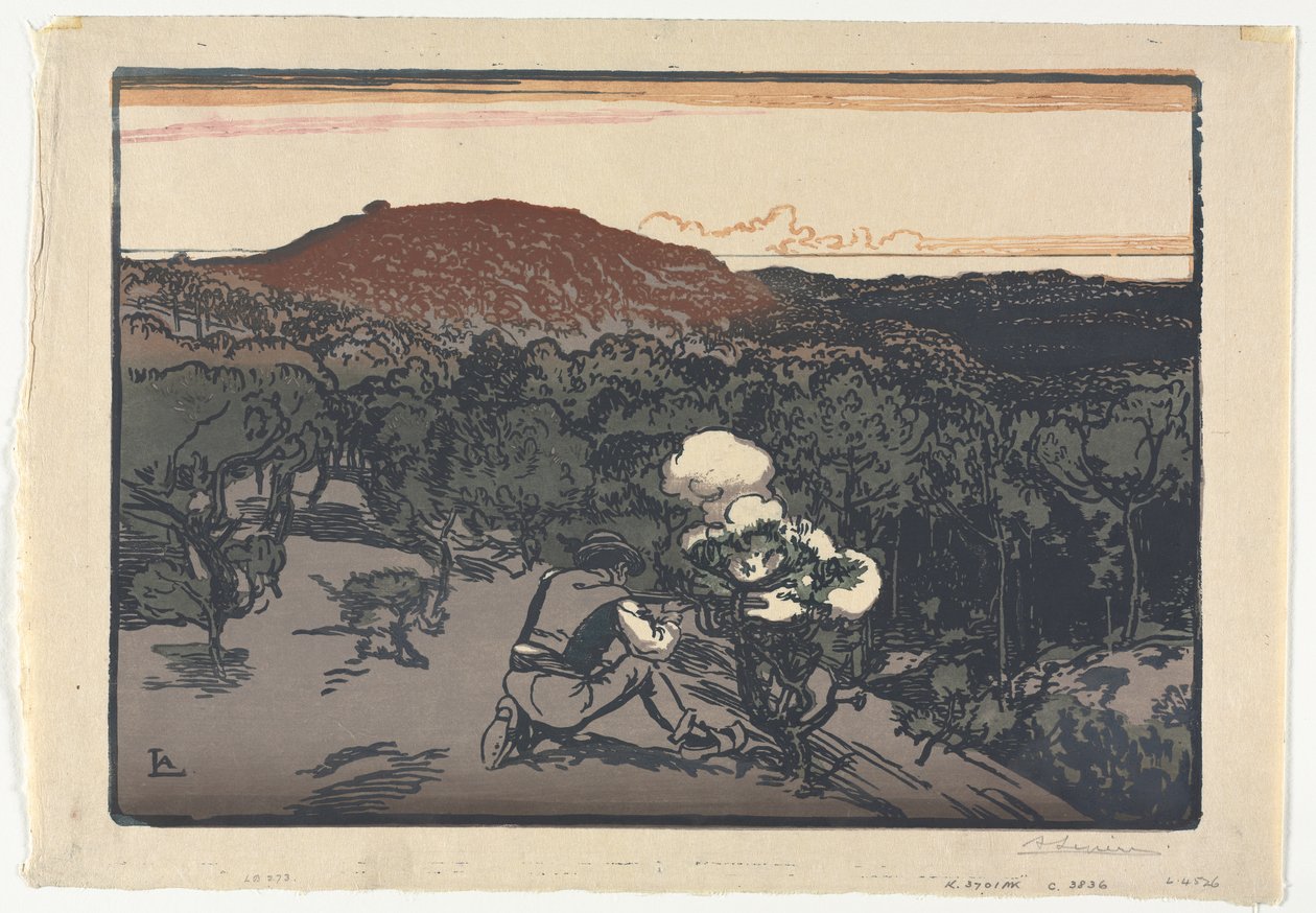 Il bracconiere, dune di Saint Jean de Mont da Auguste Louis Lepère