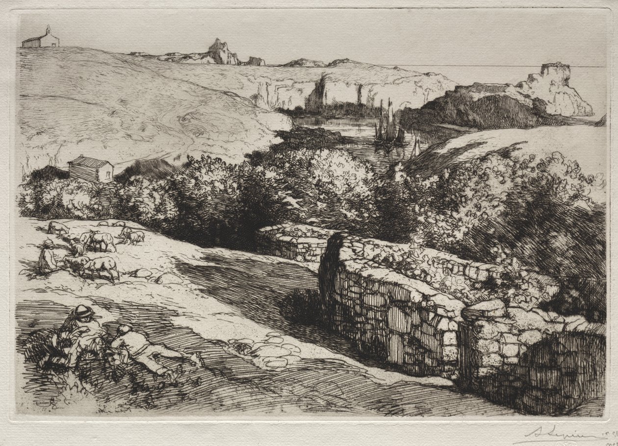 Veduta del Porto di La Meule da Auguste Louis Lepère
