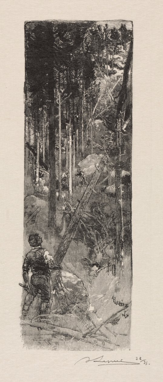 Abattage des Pins, 1887 da Auguste Louis Lepère
