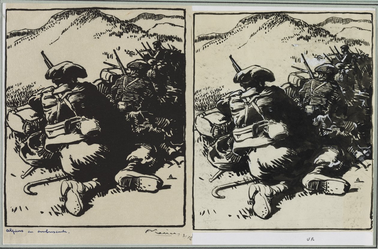 Alpini in agguato da Auguste Louis Lepère