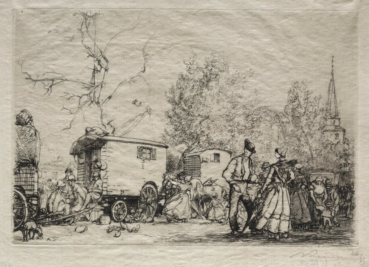 Alla Fiera di Saint-Jean-de-Monts da Auguste Louis Lepère