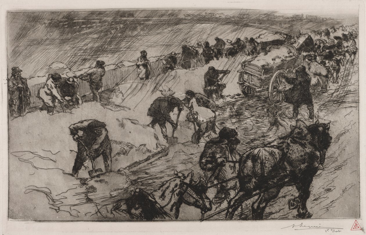 Combattimento contro la neve, Quai aux Fleurs da Auguste Louis Lepère