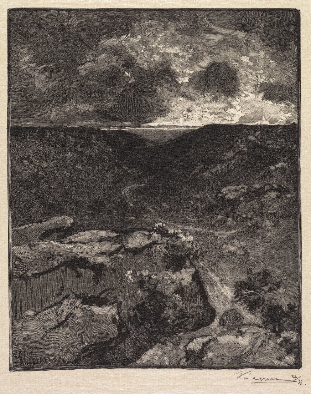 Foresta di Fontainebleau: Valle di Franchard, 1890 da Auguste Louis Lepère