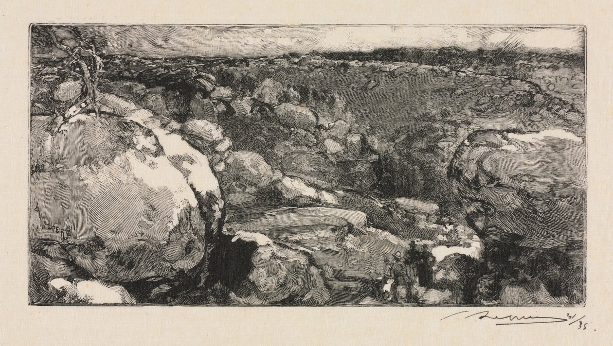 Foresta di Fontainebleau: Il circo di Long-Rocher da Auguste Louis Lepère