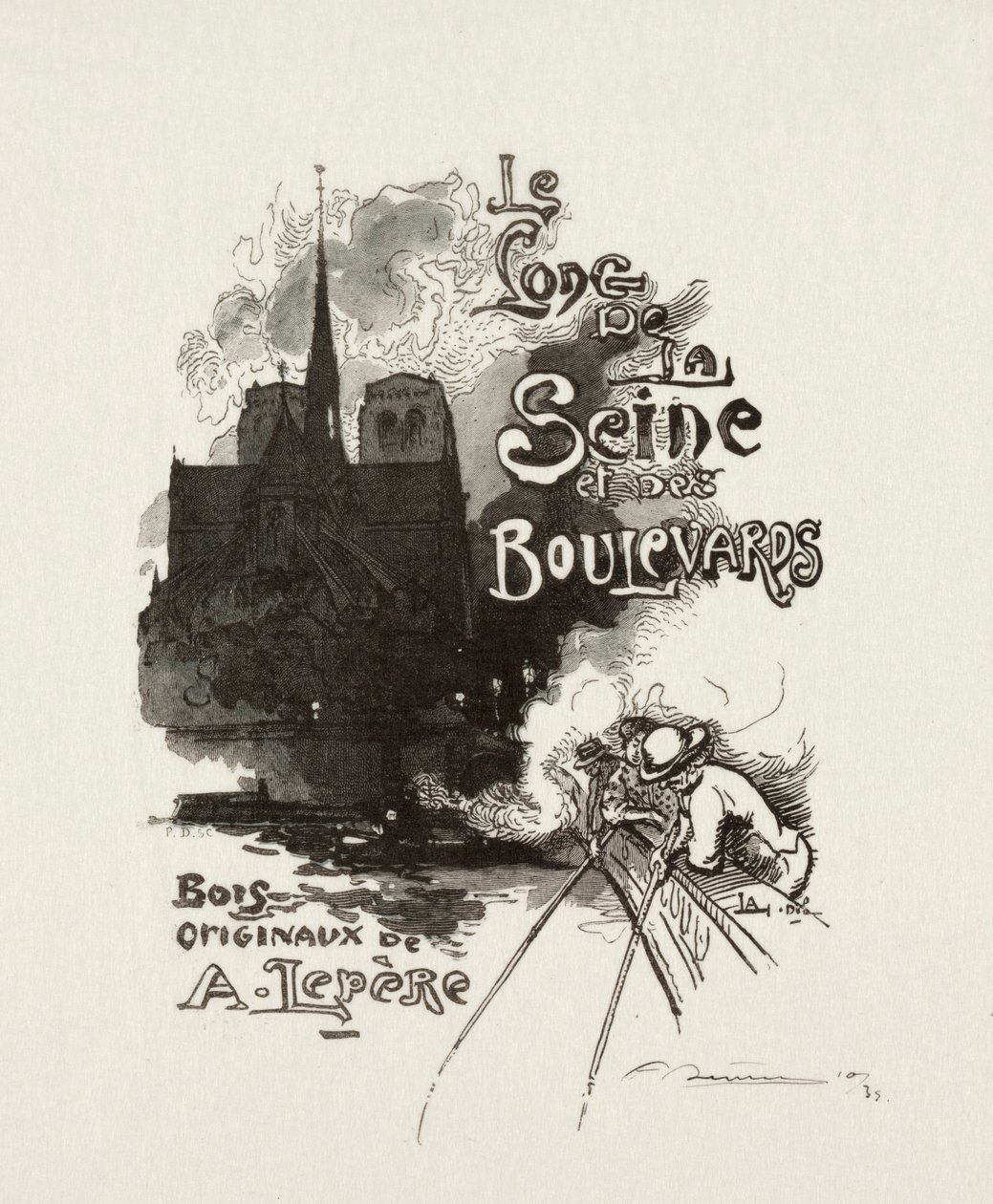 Frontespizio: Le long de la Seine et des Boulevards da Auguste Louis Lepère