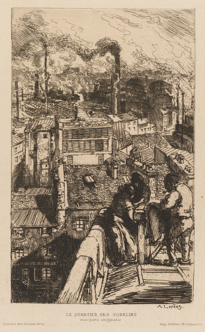 Gazette des Beaux-Arts: Il quartiere dei Gobelins da Auguste Louis Lepère