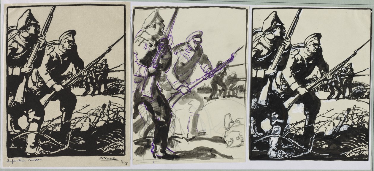 Fanteria russa, 1914 da Auguste Louis Lepère