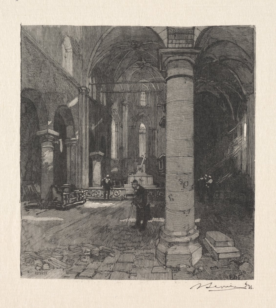 Interno della Chiesa da Auguste Louis Lepère