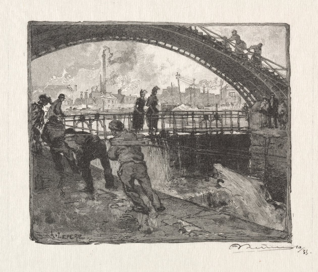 La Chiusa del Canale St. Martin da Auguste Louis Lepère