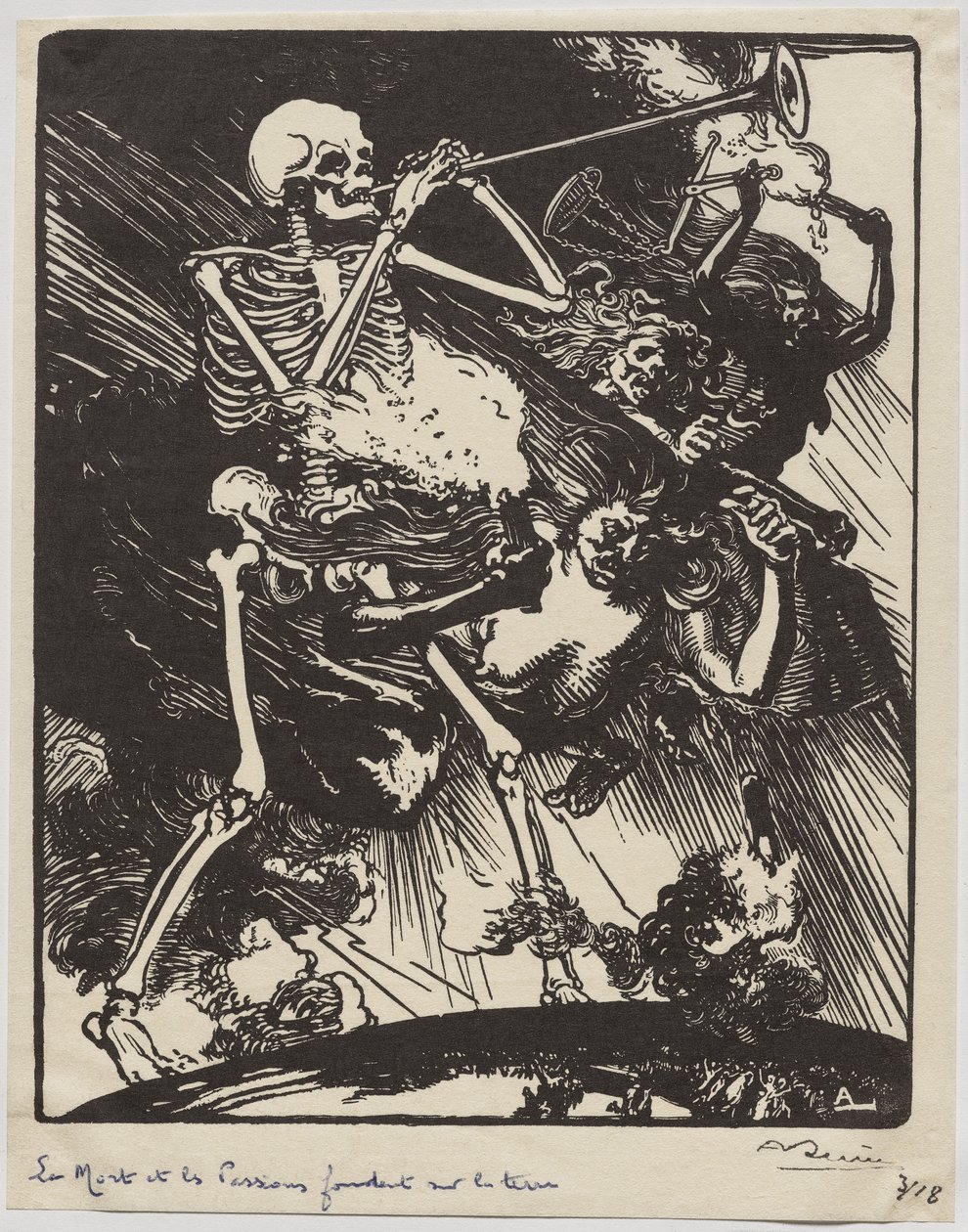 La morte e le passioni che si abbattono sulla terra da Auguste Louis Lepère