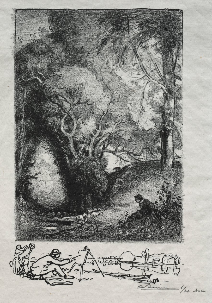 La Ravine en juin, 1913 da Auguste Louis Lepère