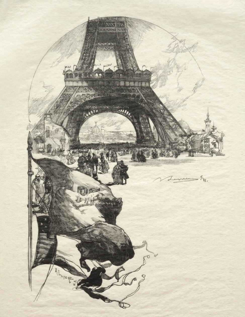 La Torre Eiffel da Auguste Louis Lepère