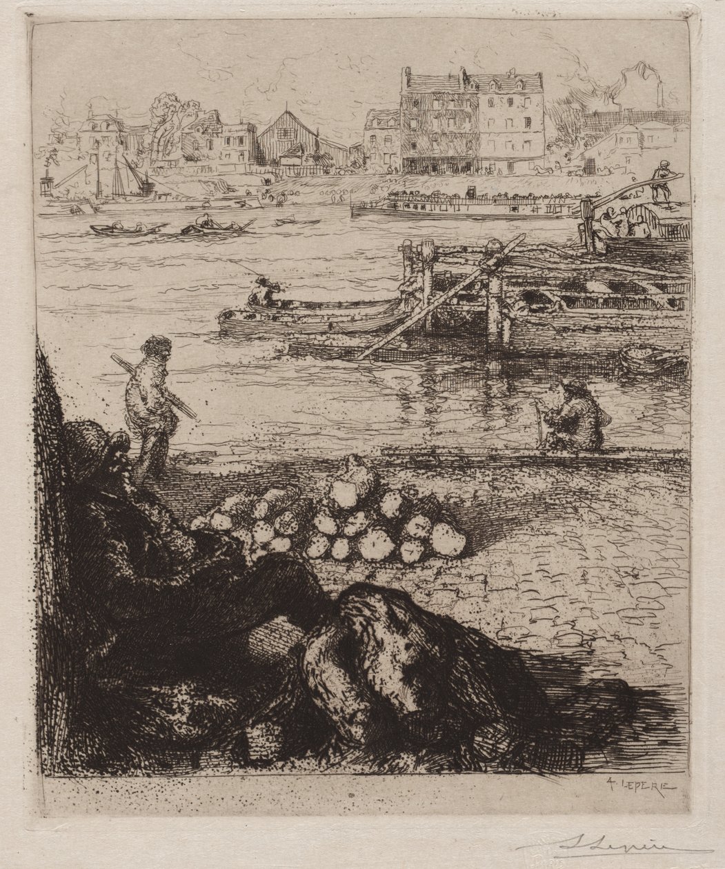 Il facchino: Quai de la Gare da Auguste Louis Lepère