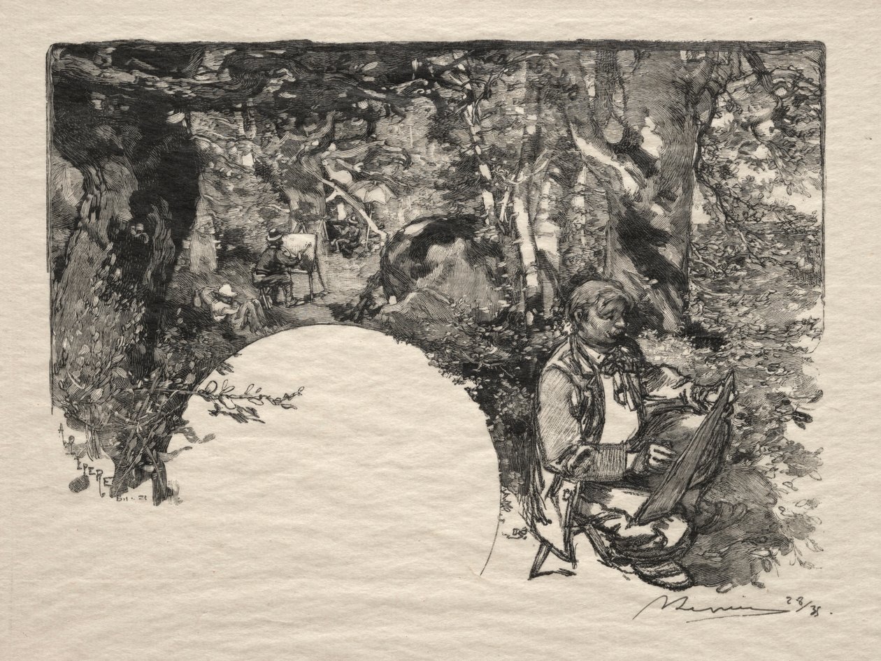 Le Peintres, 1890 da Auguste Louis Lepère