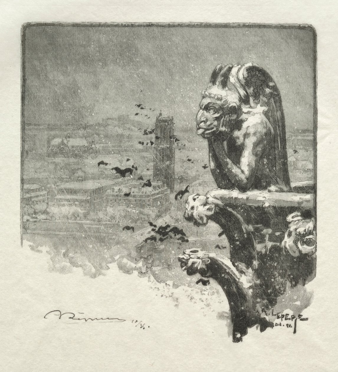 Il Stryge di Notre Dame da Auguste Louis Lepère