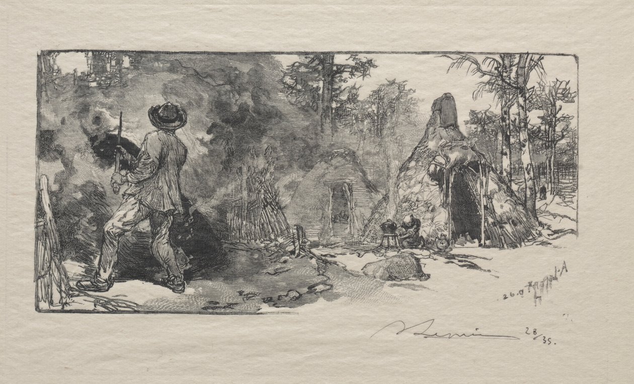 Les Charbonniere, 1887 da Auguste Louis Lepère