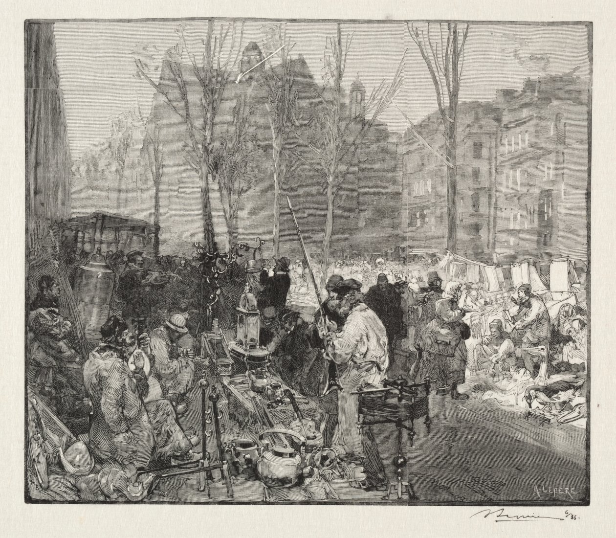 Mercato della ferraglia da Auguste Louis Lepère