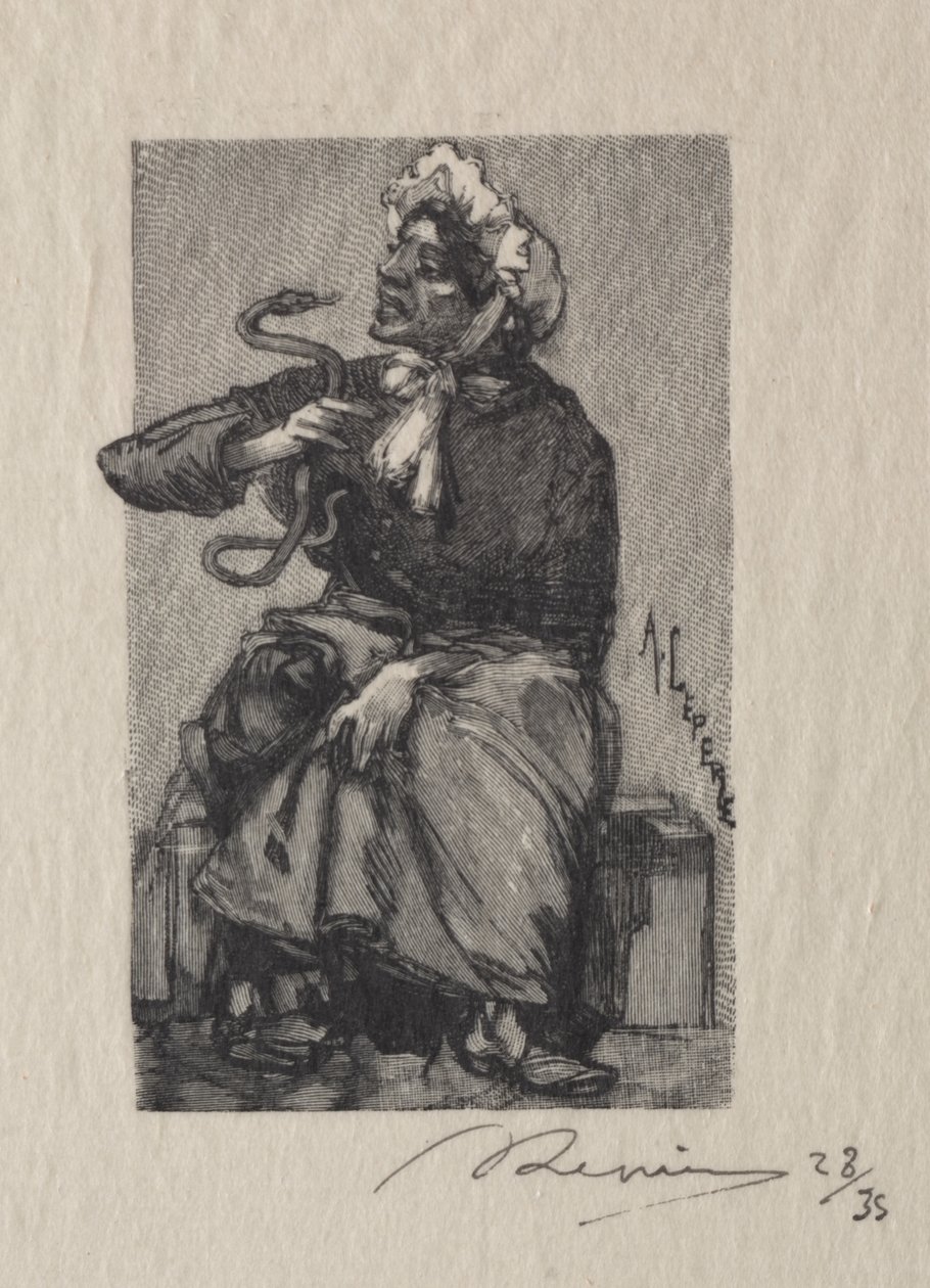 Venditrice di serpenti da Auguste Louis Lepère