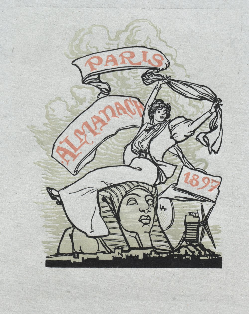 Almanacco di Parigi, 1897: Retro Copertina da Auguste Louis Lepère