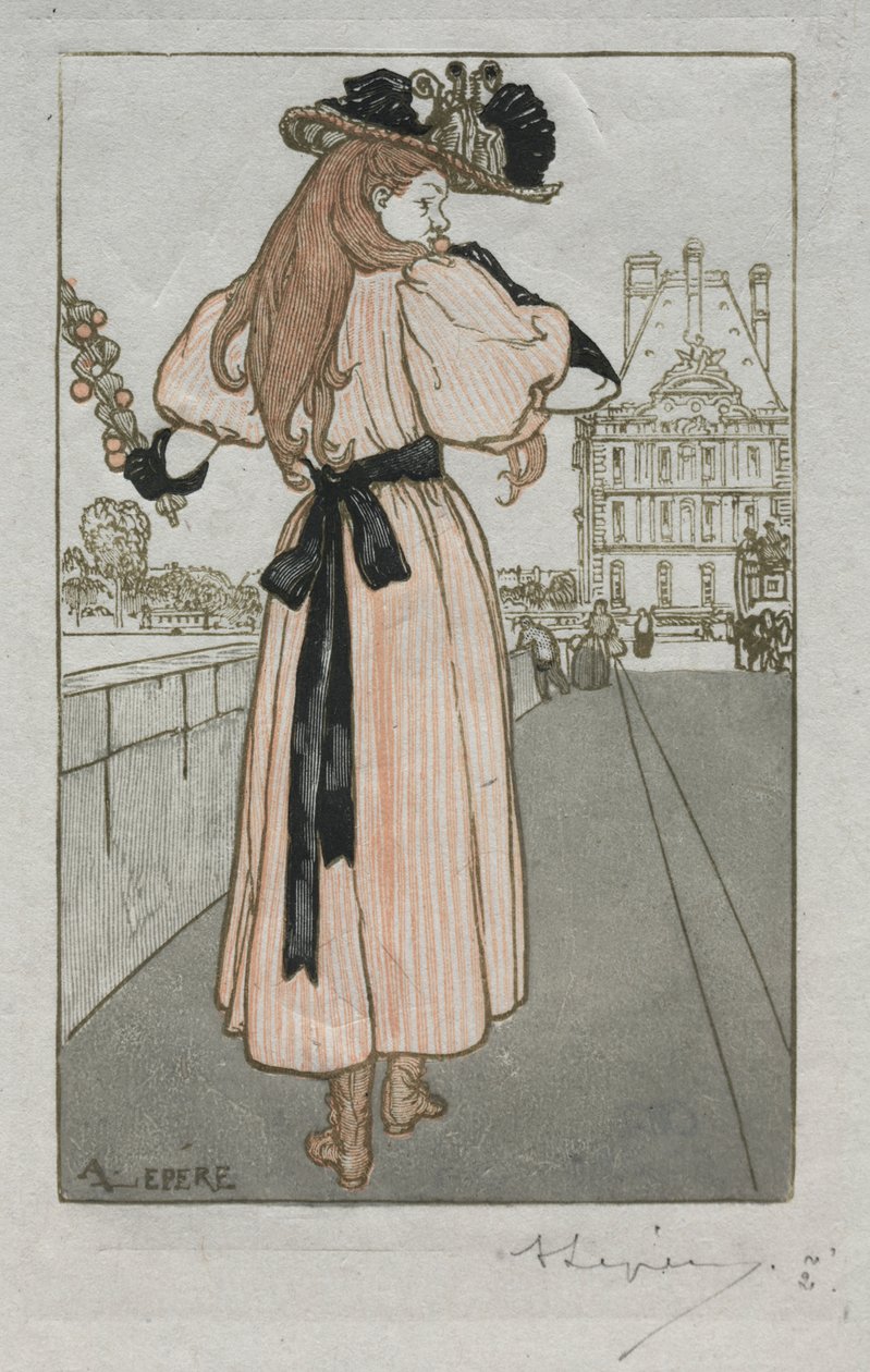 Almanacco di Parigi, 1897: Primavera da Auguste Louis Lepère