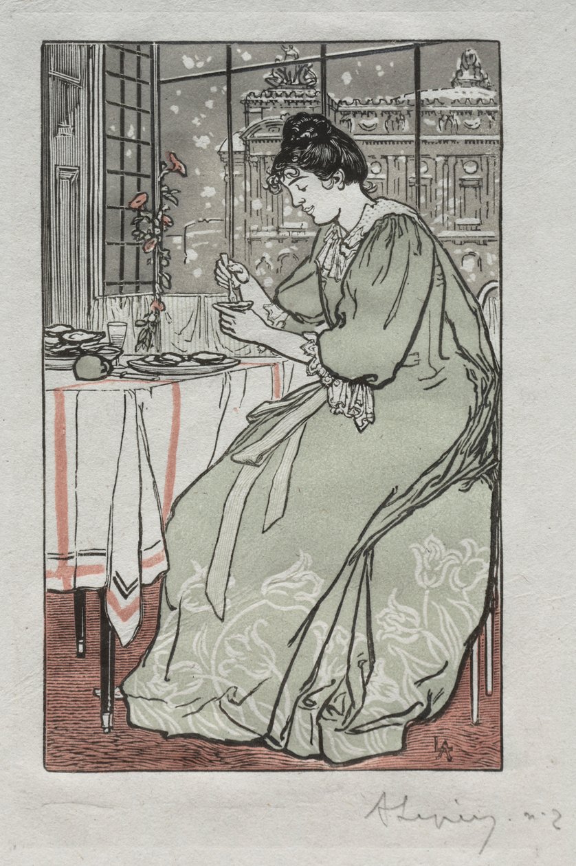 Almanacco di Parigi, 1897: Inverno da Auguste Louis Lepère