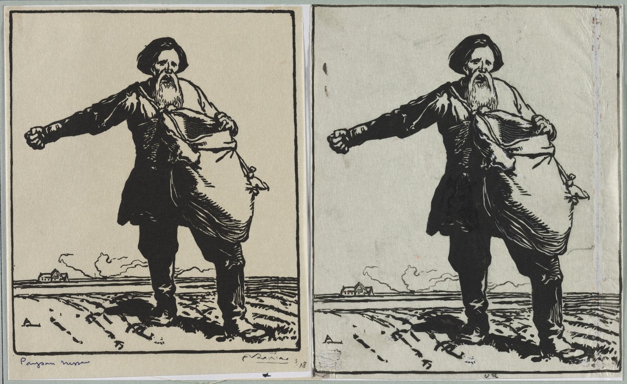 Contadino russo, 1914 da Auguste Louis Lepère