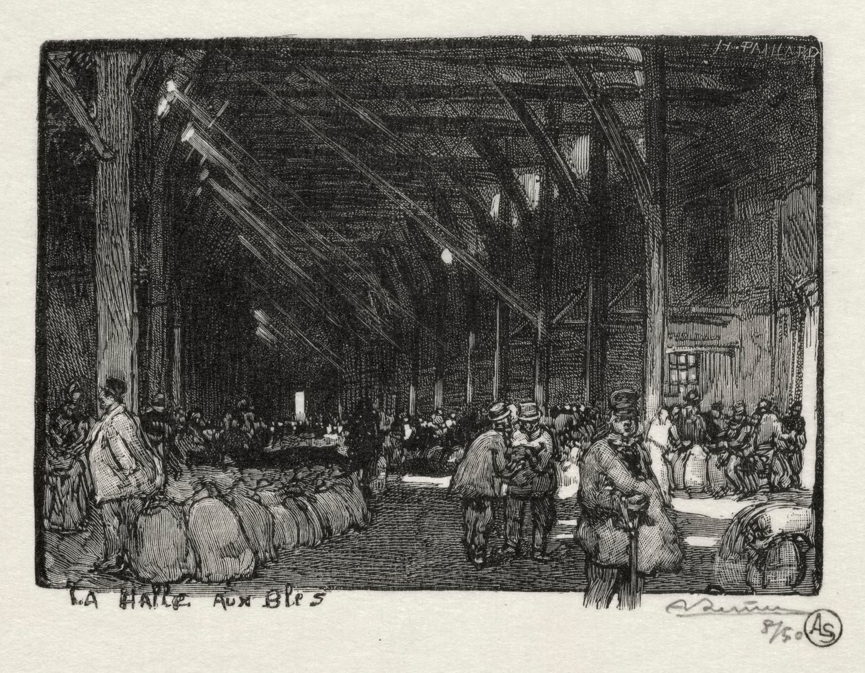Rouen Illustré: La Halle aux Blés da Auguste Louis Lepère