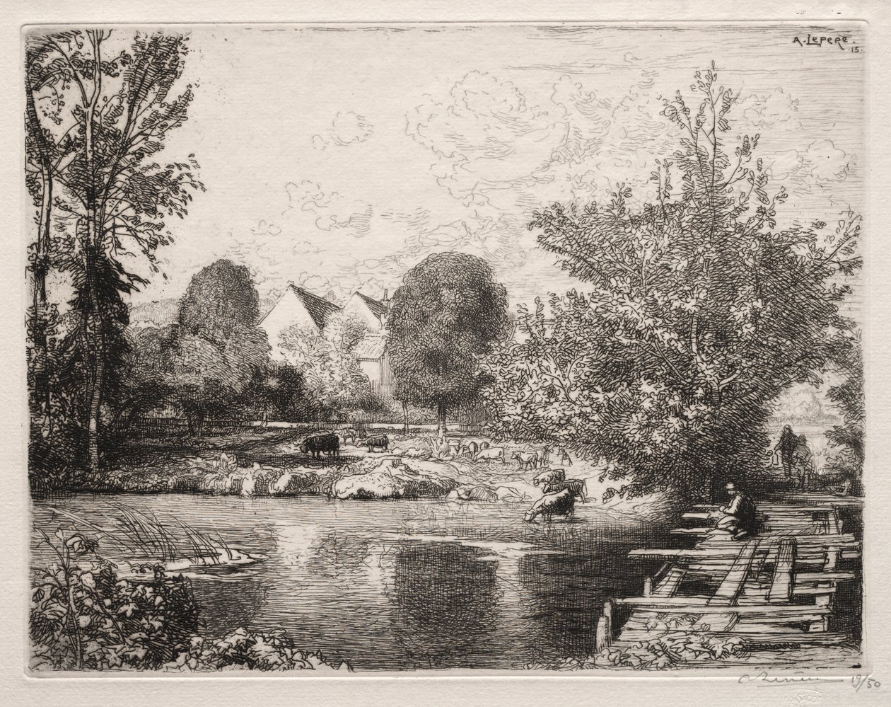Il vecchio ponticello da Auguste Louis Lepère