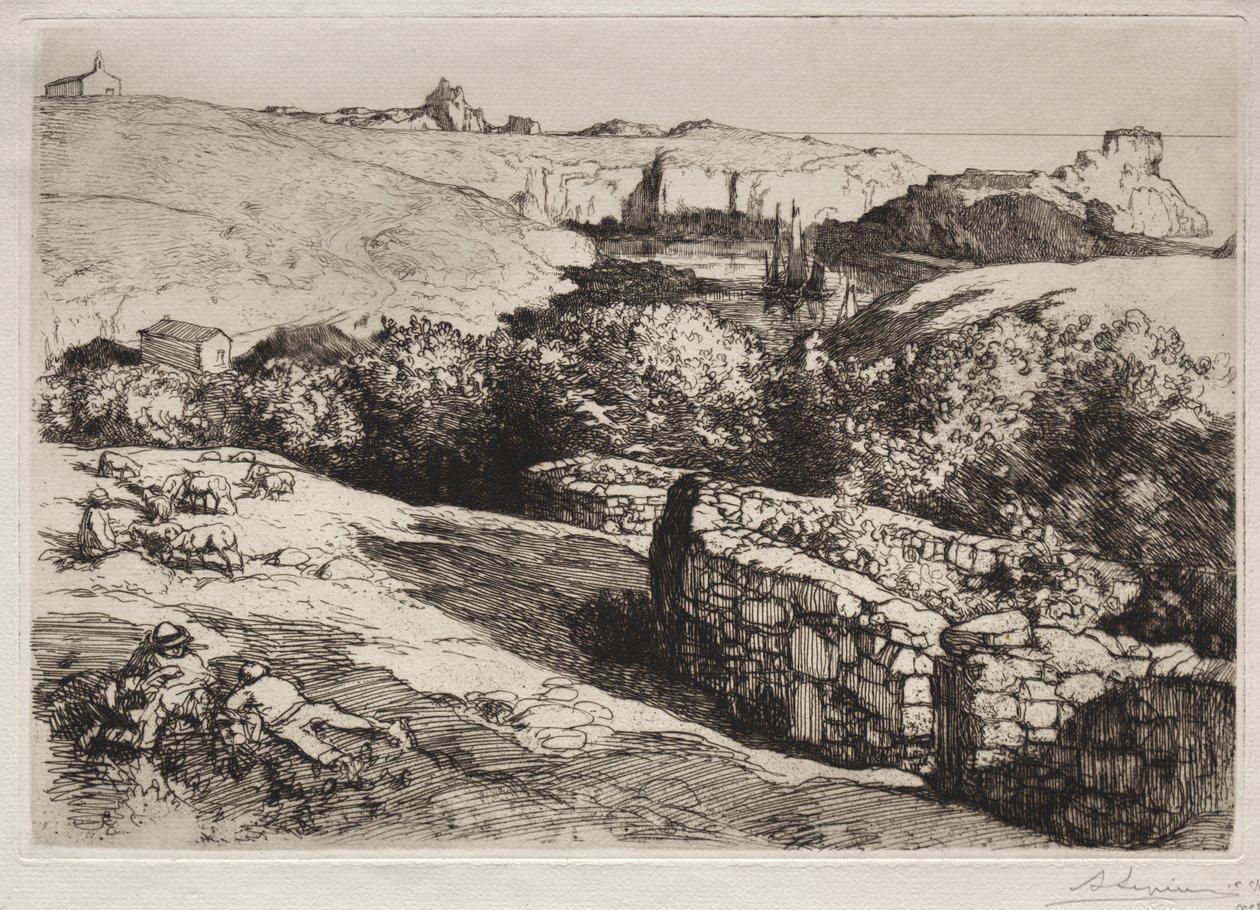 Veduta del Porto di La Meule da Auguste Louis Lepère