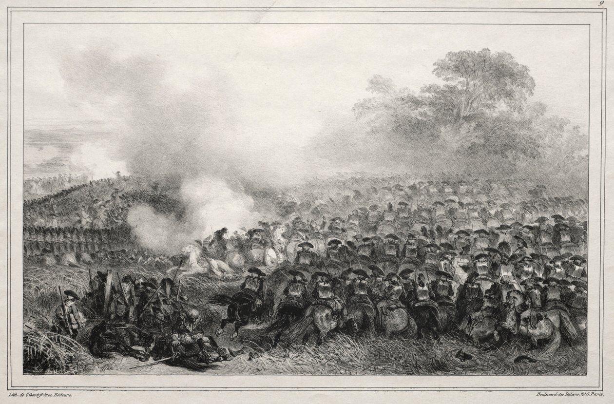 Album per il 1835: Carré enfoncé..., 1835 da Auguste Raffet