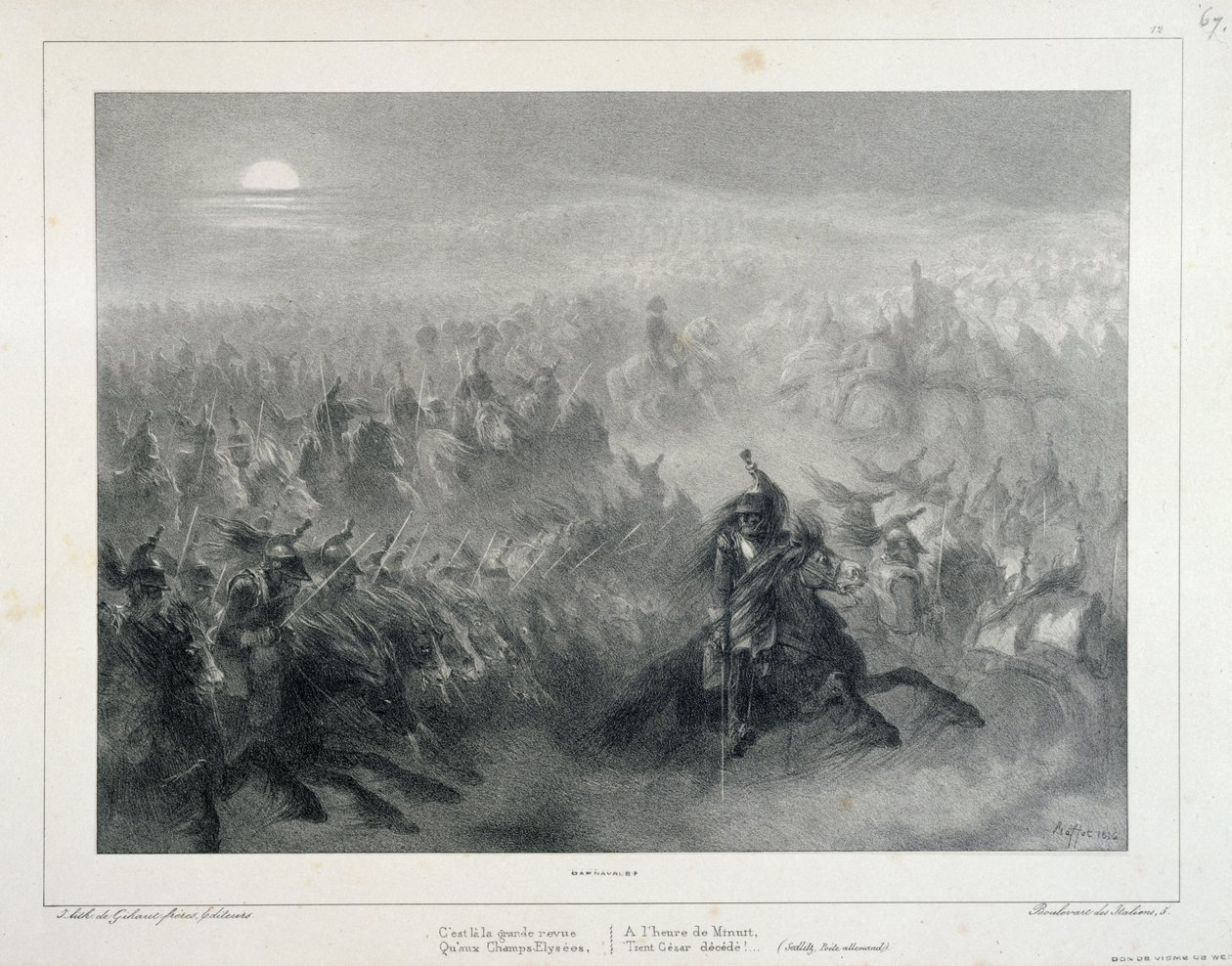 Album litografico del 1837, n. 12: Questa è la grande rivista (...) da Auguste Raffet