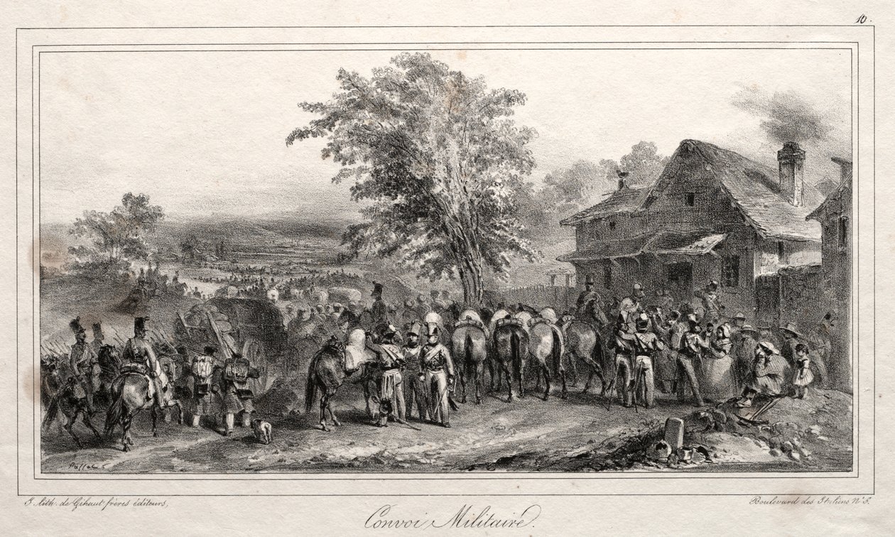 Album pour 1831: Convoi militaire da Auguste Raffet
