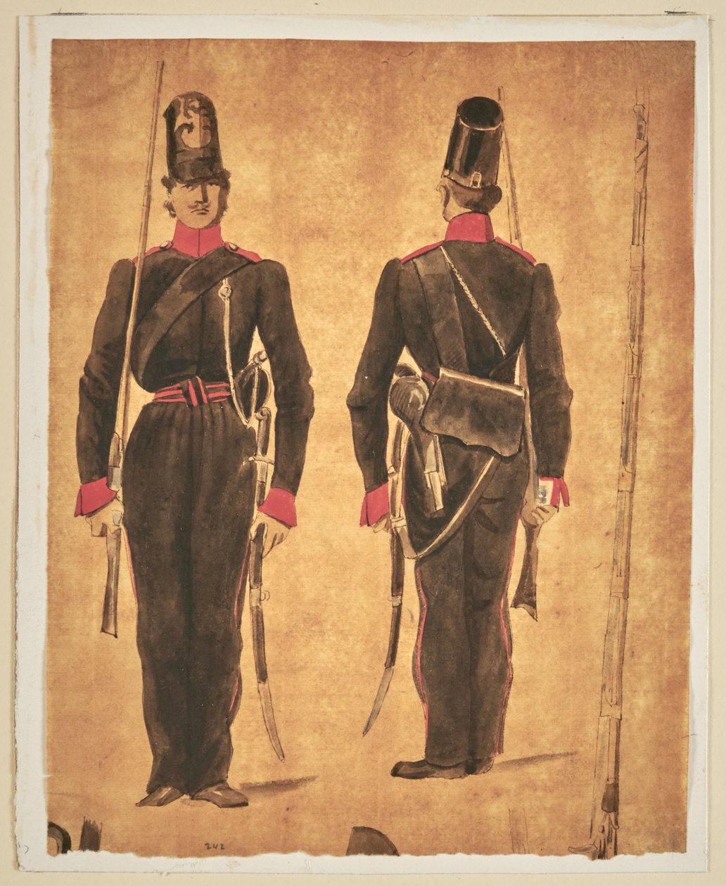 Studio di uniforme militare: artiglieria da Auguste Raffet